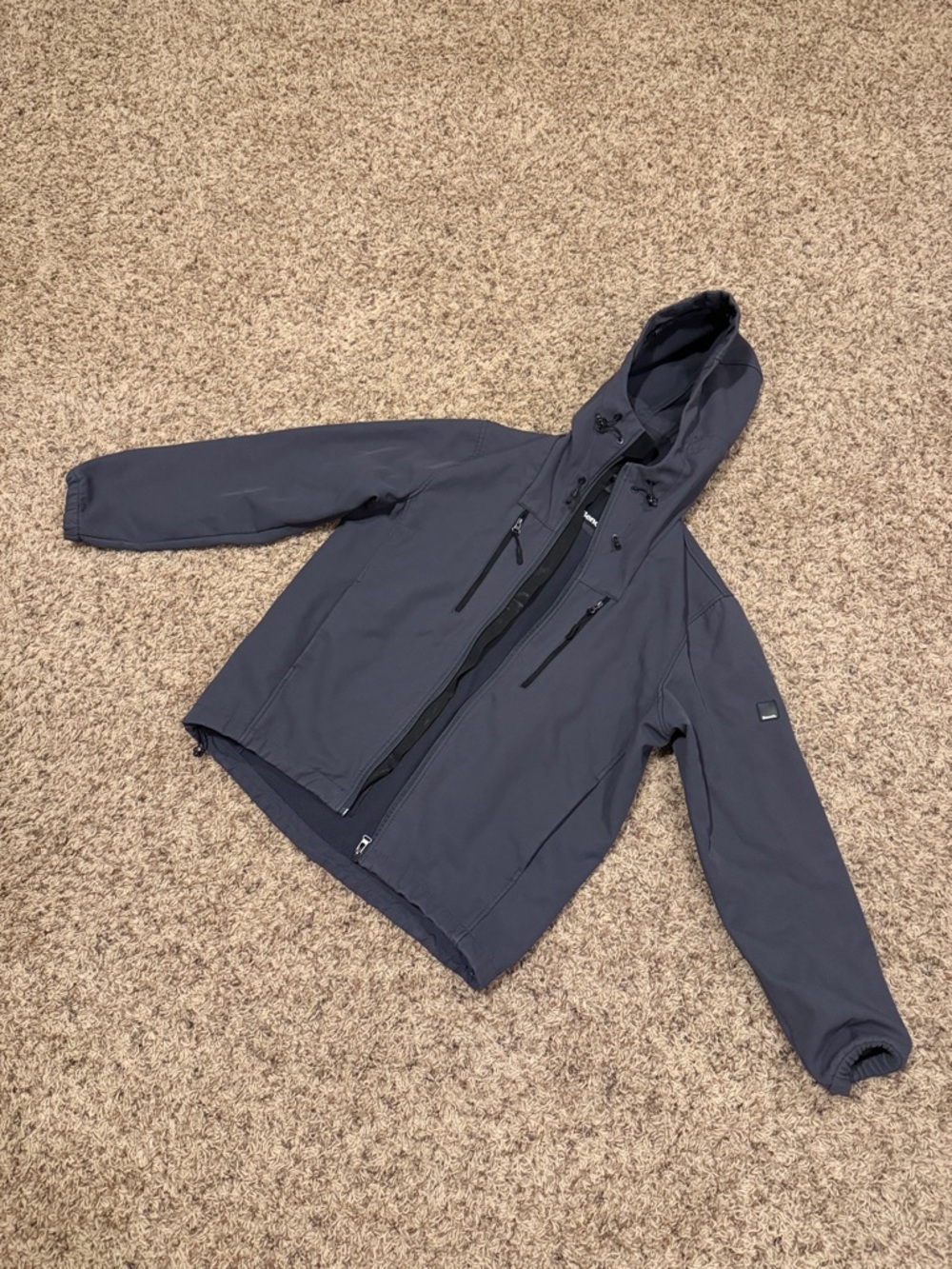 Bench Men's Hooded Windbreaker Jacket - Dark Gray